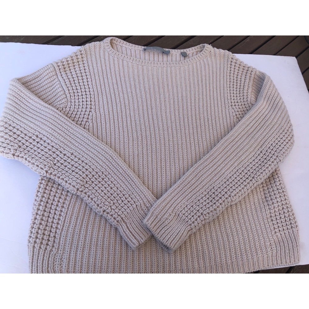 Vince Waffle Stitch Cotton Sweater
